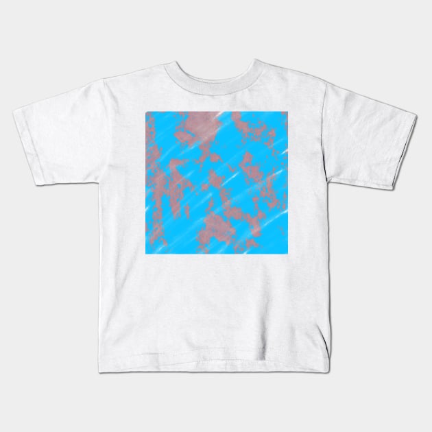 Blue red watercolor shapes art design Kids T-Shirt by Artistic_st